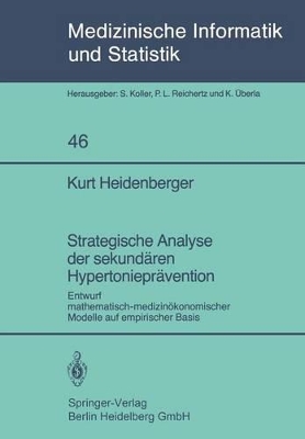 Book cover for Strategische Analyse der sekundären Hypertonieprävention