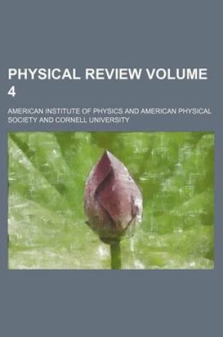 Cover of Physical Review Volume 4