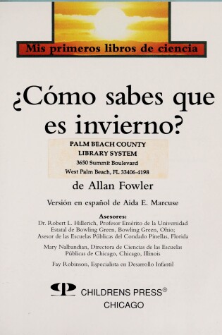 Cover of Como Sabes Que Es Invierno?