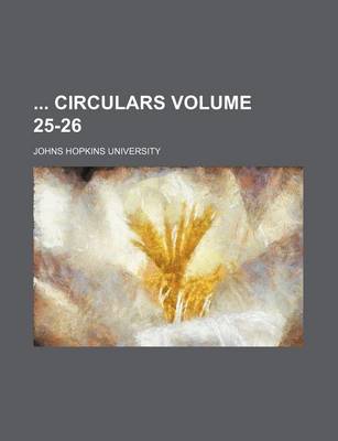 Book cover for Circulars Volume 25-26