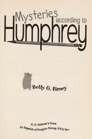Cover of Mysteries According to Humphrey