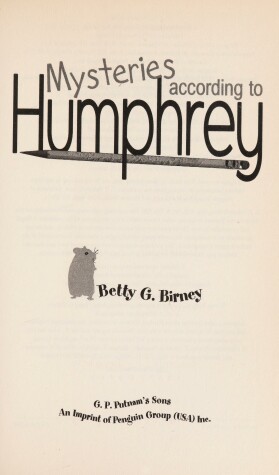 Book cover for Mysteries According to Humphrey