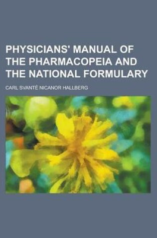 Cover of Physicians' Manual of the Pharmacopeia and the National Formulary