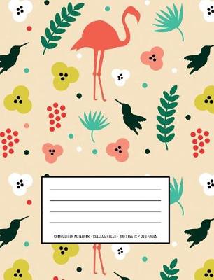 Book cover for Tropical Flamingo - Pretty Composition Book and Notebook