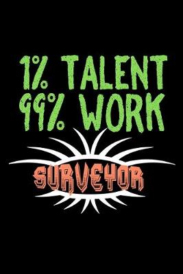 Book cover for 1% talent. 99% work. Surveyor