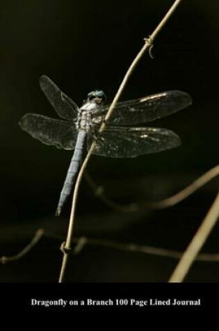 Cover of Dragonfly on a Branch 100 Page Lined Journal