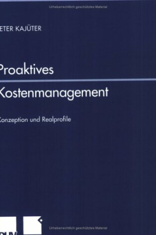 Cover of Proaktives Kostenmanagement