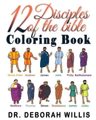 Book cover for 12 Disciples of the Bible Coloring Book