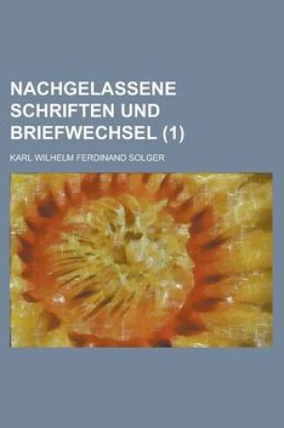 Cover of Nachgelassene Schriften Und Briefwechsel (1)