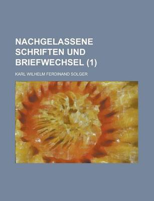 Book cover for Nachgelassene Schriften Und Briefwechsel (1)