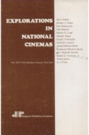 Cover of Explorations In National Cinem