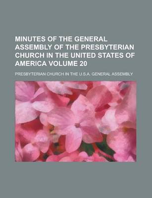 Book cover for Minutes of the General Assembly of the Presbyterian Church in the United States of America (1865)