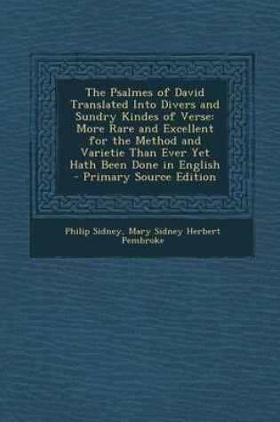 Cover of The Psalmes of David Translated Into Divers and Sundry Kindes of Verse