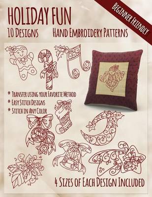 Book cover for Holiday Fun Hand Embroidery Patterns