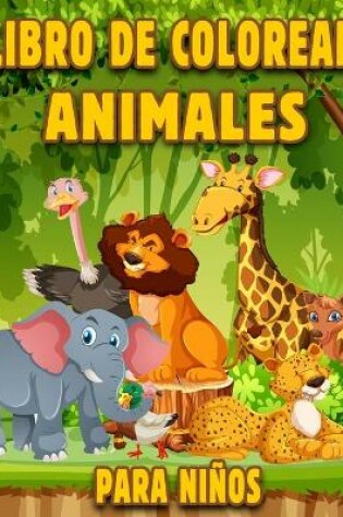 Cover of Animales libro de colorear para ninos