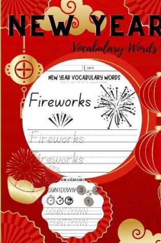 Cover of New Year Vocabulary Words Tracing Workbook