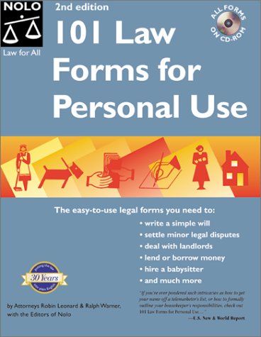 Book cover for 101 Law Forms for Personal Use