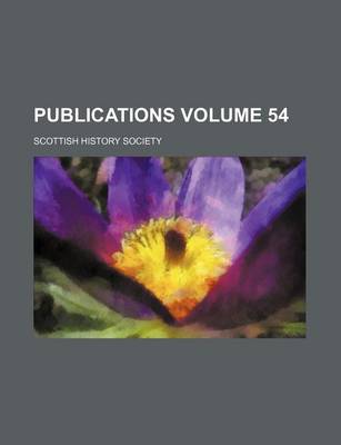 Book cover for Publications Volume 54