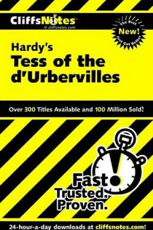 Cover of Cliffsnotes on Hardy's Tess of the D'Urbervilles
