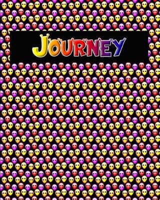 Book cover for 120 Page Handwriting Practice Book with Colorful Alien Cover Journey