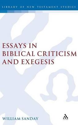 Cover of Essays in Biblical Criticism and Exegesis