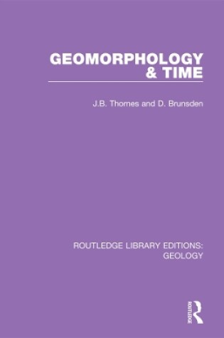 Cover of Geomorphology & Time