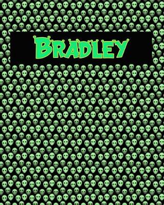 Book cover for 120 Page Handwriting Practice Book with Green Alien Cover Bradley