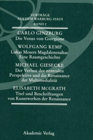 Cover of Vortrage Aus Dem Warburg-Haus. Band 2