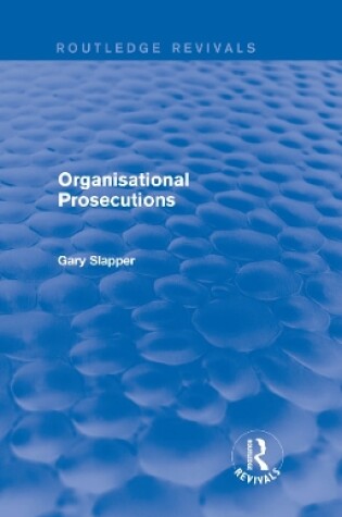 Cover of Organisational Prosecutions