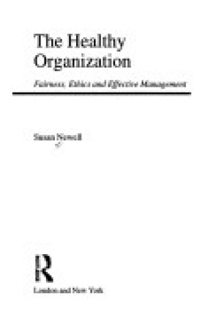 Cover of The Healthy Organization