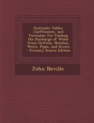 Book cover for Hydraulic Tables, Coefficients, and Formulae