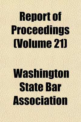 Book cover for Report of Proceedings (Volume 21)