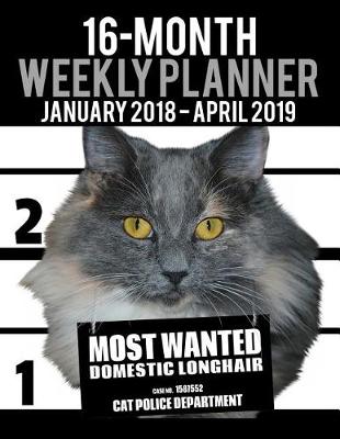 Book cover for 2018-2019 Weekly Planner - Most Wanted Domestic Longhair