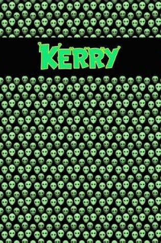 Cover of 120 Page Handwriting Practice Book with Green Alien Cover Kerry