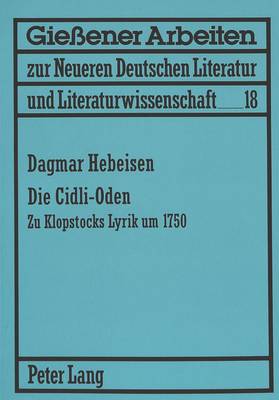 Book cover for Die CIDLI-Oden