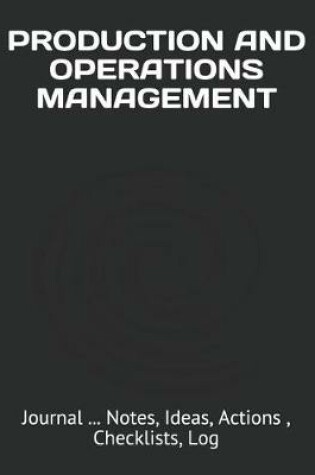 Cover of Production and Operations Management