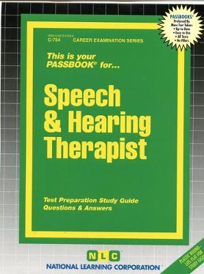 Book cover for Speech & Hearing Therapist