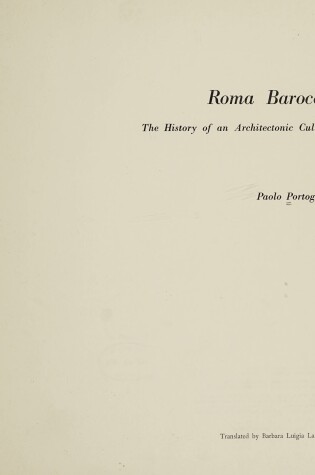Cover of Roma Barocca