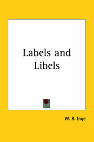 Cover of Labels and Libels (1929)