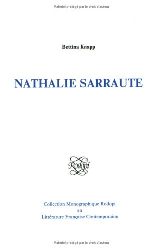 Cover of Nathalie Sarraute