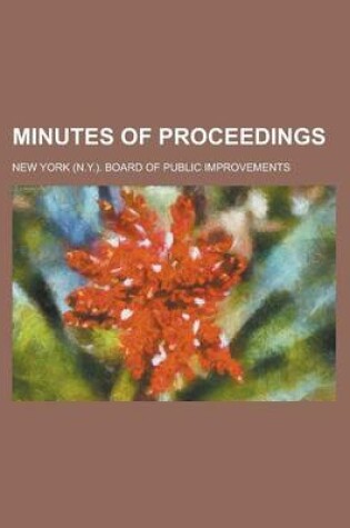 Cover of Minutes of Proceedings