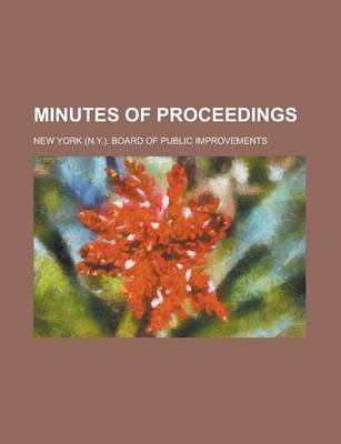 Book cover for Minutes of Proceedings