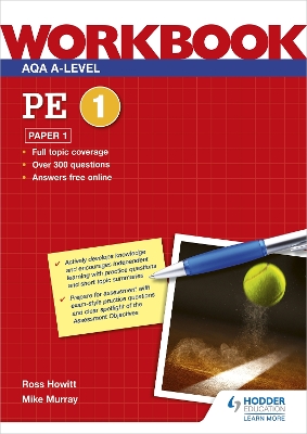 Book cover for AQA A-level PE Workbook 1: Paper 1