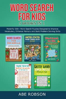 Book cover for Word Search for Kids 5 Books in 1