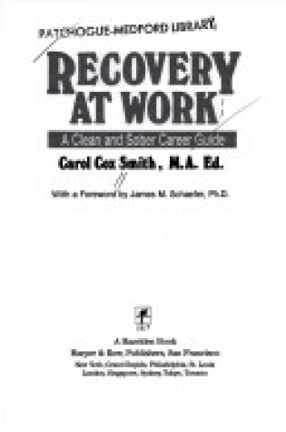 Cover of Recovery at Work