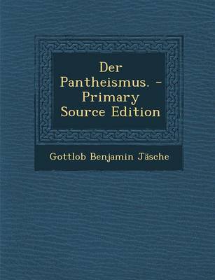 Book cover for Der Pantheismus. - Primary Source Edition