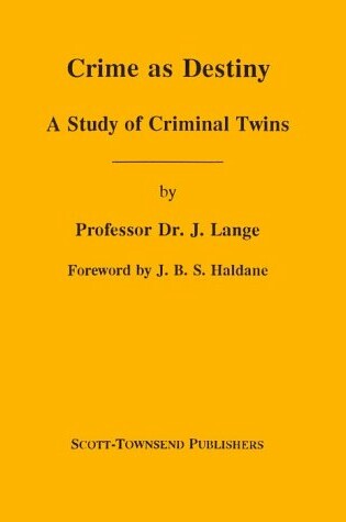 Cover of Crime as Destiny