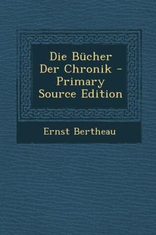 Cover of Die Bucher Der Chronik