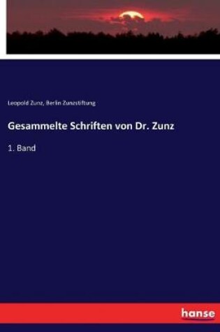 Cover of Gesammelte Schriften von Dr. Zunz