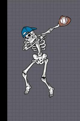 Book cover for Dabbing Skeleton Baseball Player Journal Notebook